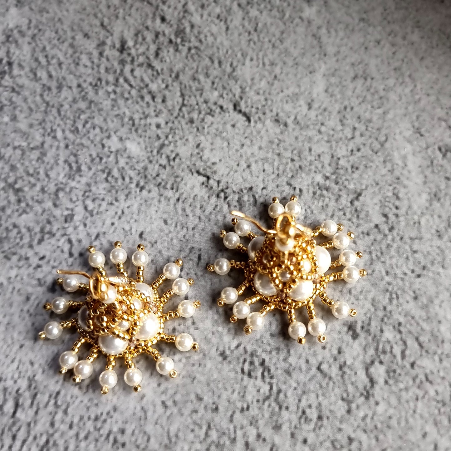 Moher of Pearl Jhumka Style Earrings