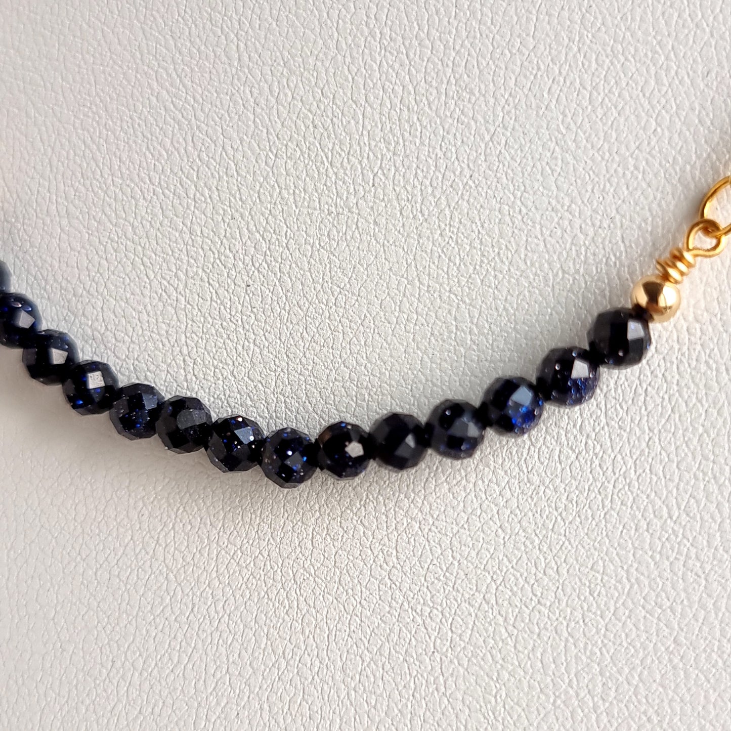 Bar Gemstone Necklace - Blue Sun Stone