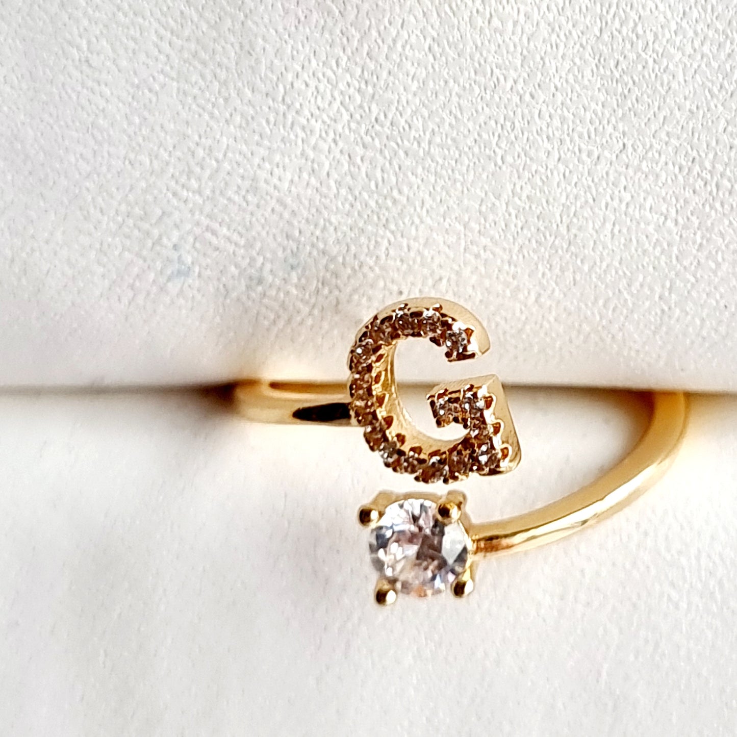 Gold Plated Alphabet Ring