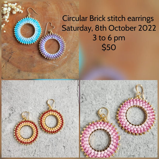 Circular Brick Stitch Earrings Workshop