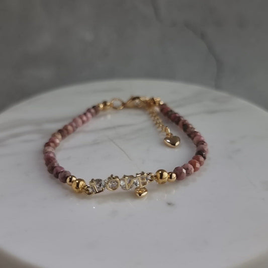 Rhodochrosite Love Gemstone Bracelet