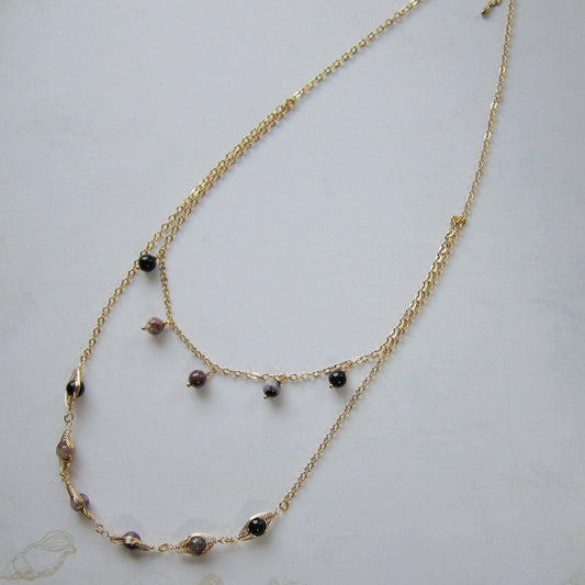 Candy Tourmaline Herringbone Necklace