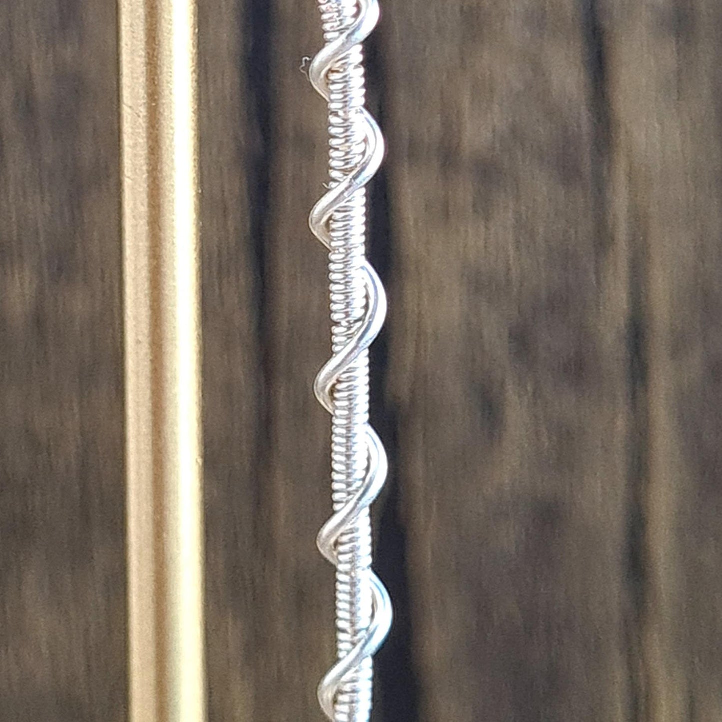 Amazonite Spiral Stick Gemstone Earrings - Sterling Silver