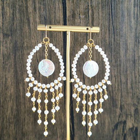 Fresh Water Pearl Chandelier Earrings