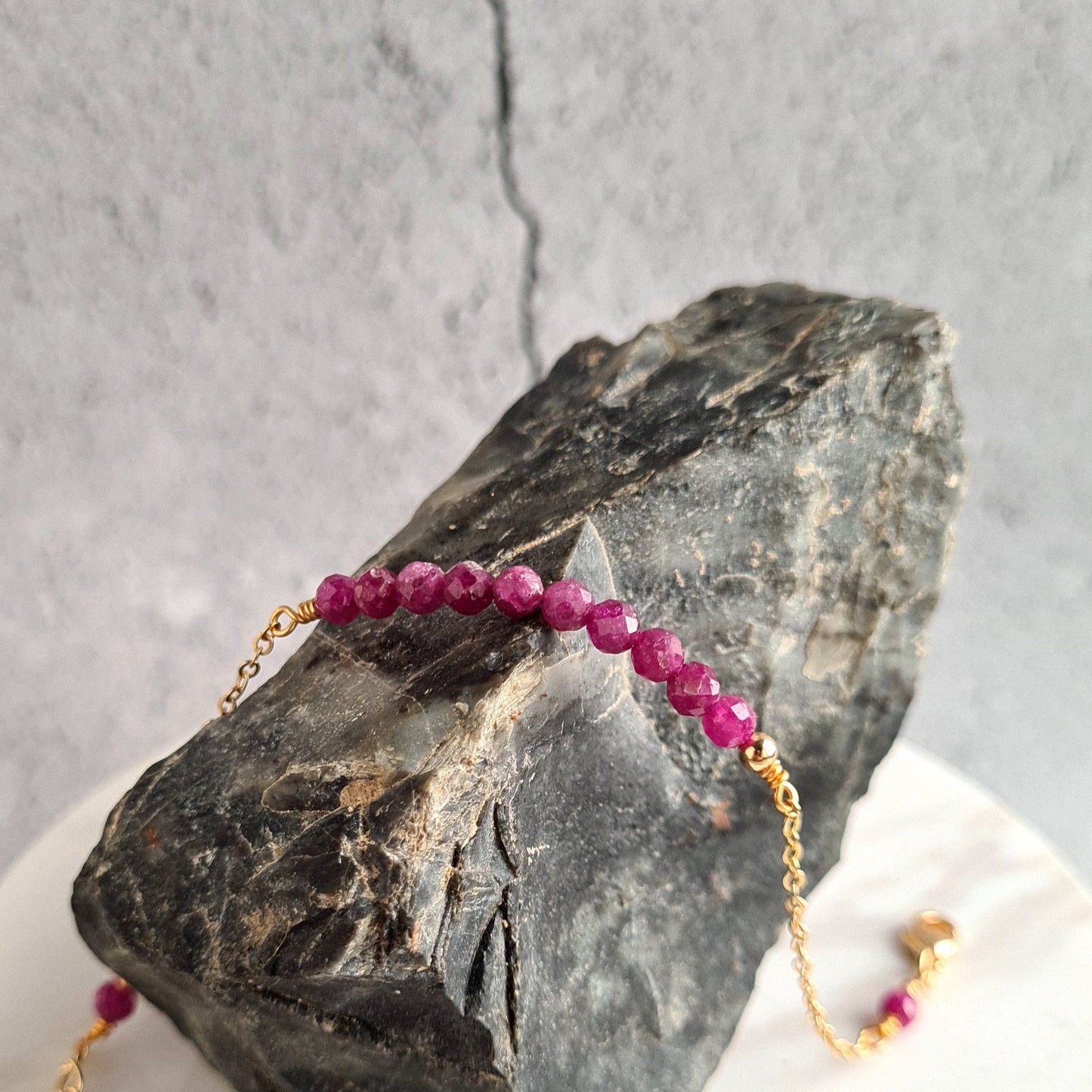 Bar Bracelet - Gemstones - Ruby, Amethyst, Tanzanite, Jade, Golden Obsidian